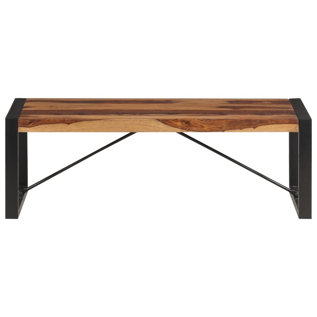 Brown Solid Sheesham Wood Rectangular Coffee Table H6596