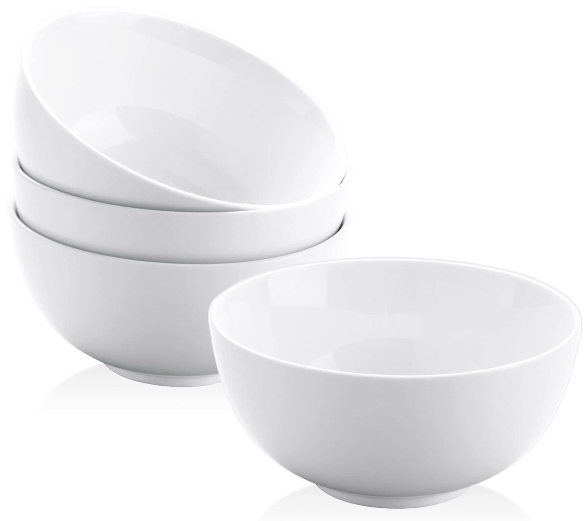 White Ceramic Bowls Set of 4 V772