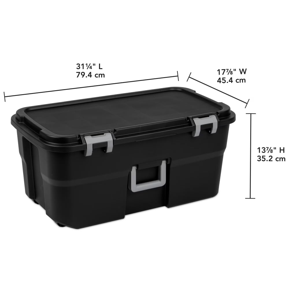 2-Pack 22Gal Wheeled Black Storage B62343