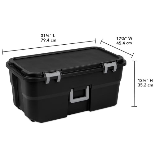 2-Pack 22Gal Wheeled Black Storage B62343