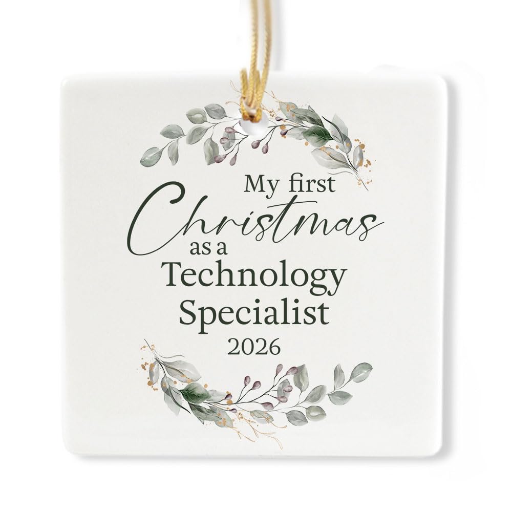 Ceramic 3-inch Square-Shaped Ornament E208