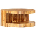 Natural Solid Sheesham Wood Coffee Table 25.6 in Dia O9234