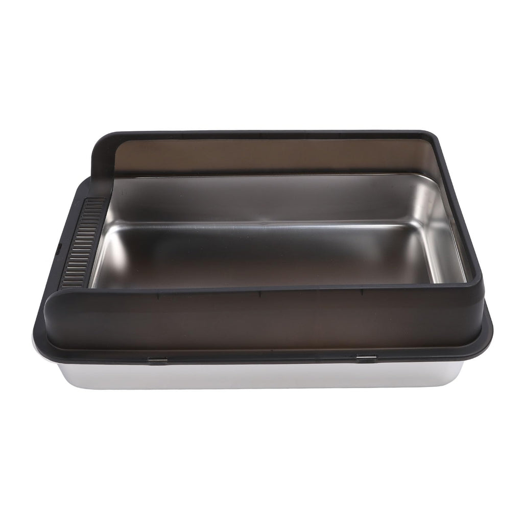Stainless Steel Top Entry Cat Litter Box with Lid S77361