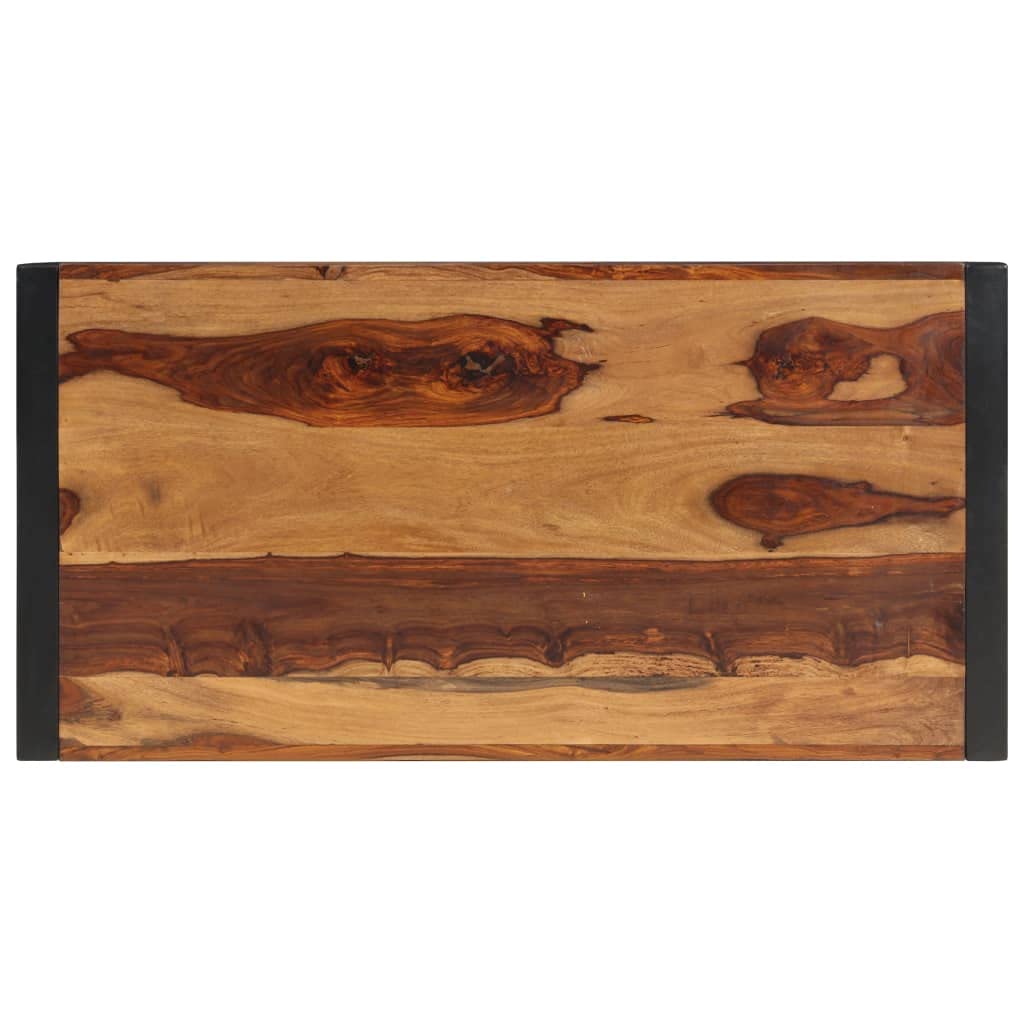 Brown Solid Sheesham Wood Rectangular Coffee Table H6596