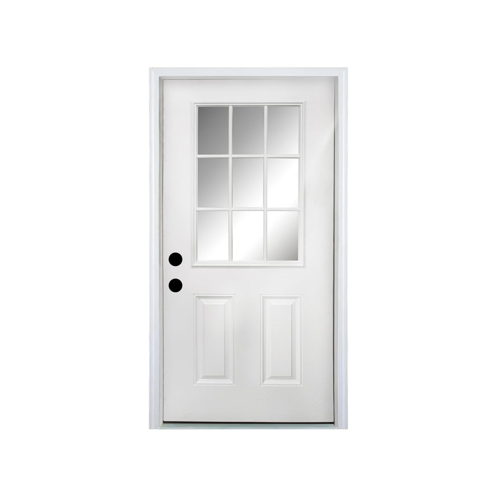 36 x 80 Fiberglass Entry Door with Vinyl Frame Low-E Glass Right Hand Inswing L794499