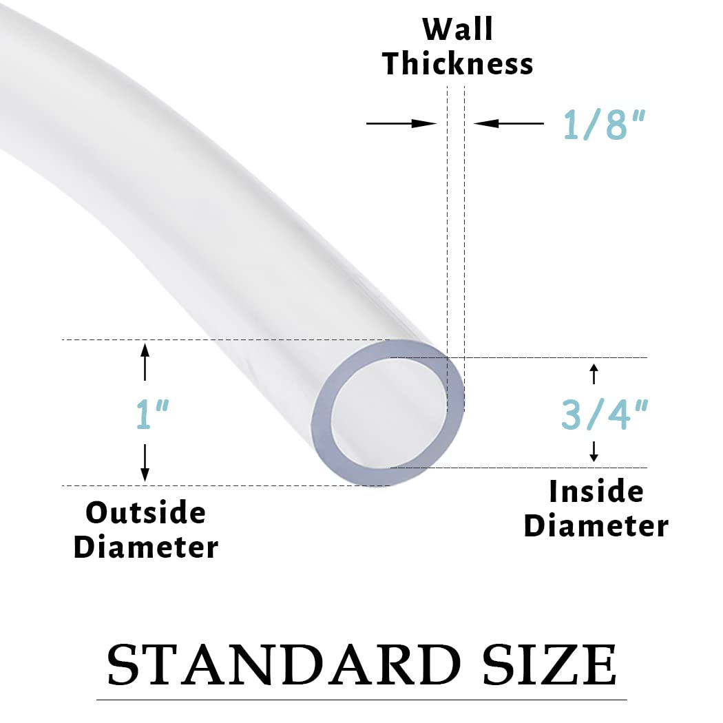 3/4" ID x 100ft Clear Vinyl Tubing R822