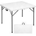 34" Square Folding Card Table White R6908
