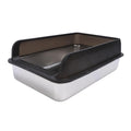 Stainless Steel Top Entry Cat Litter Box with Lid S77361