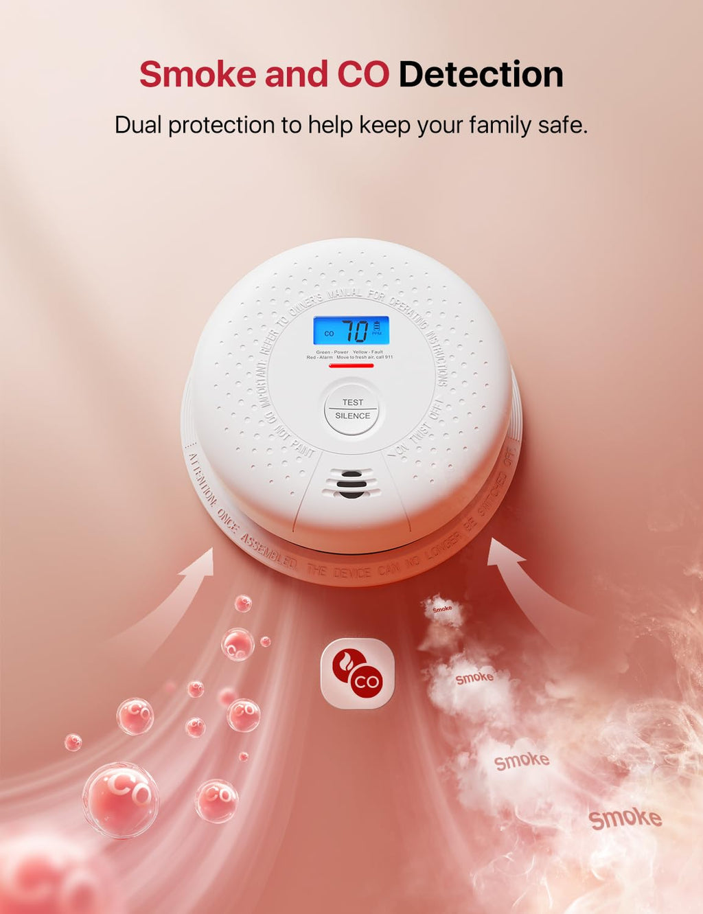Smoke and Carbon Monoxide Detector 3-Pack Z406379