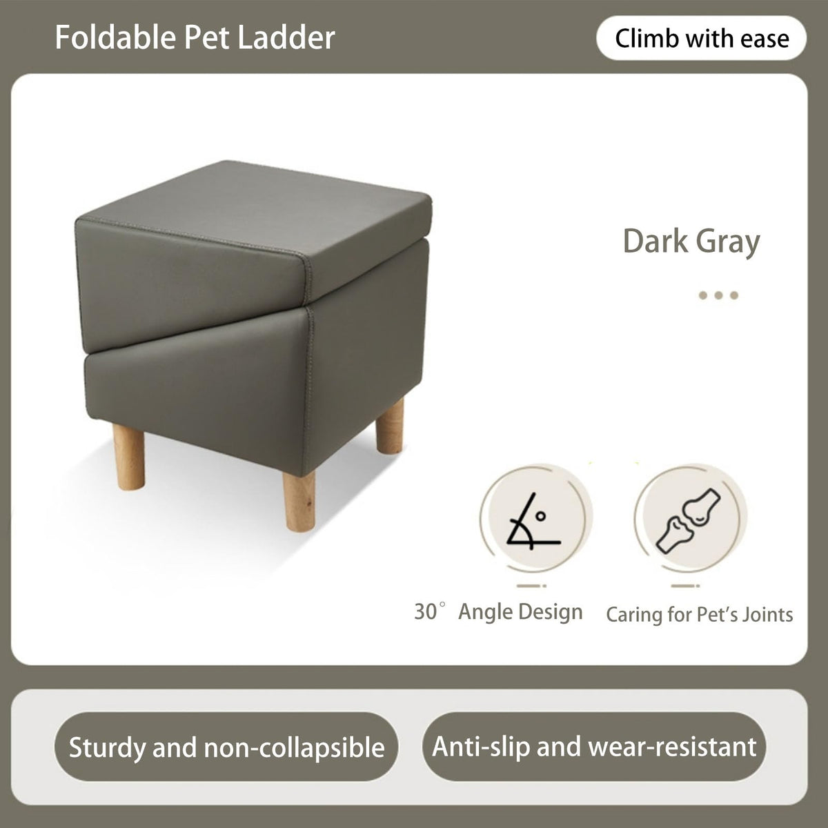 Foldable Pet Dog Ramp with Non-Slip Mat H88307