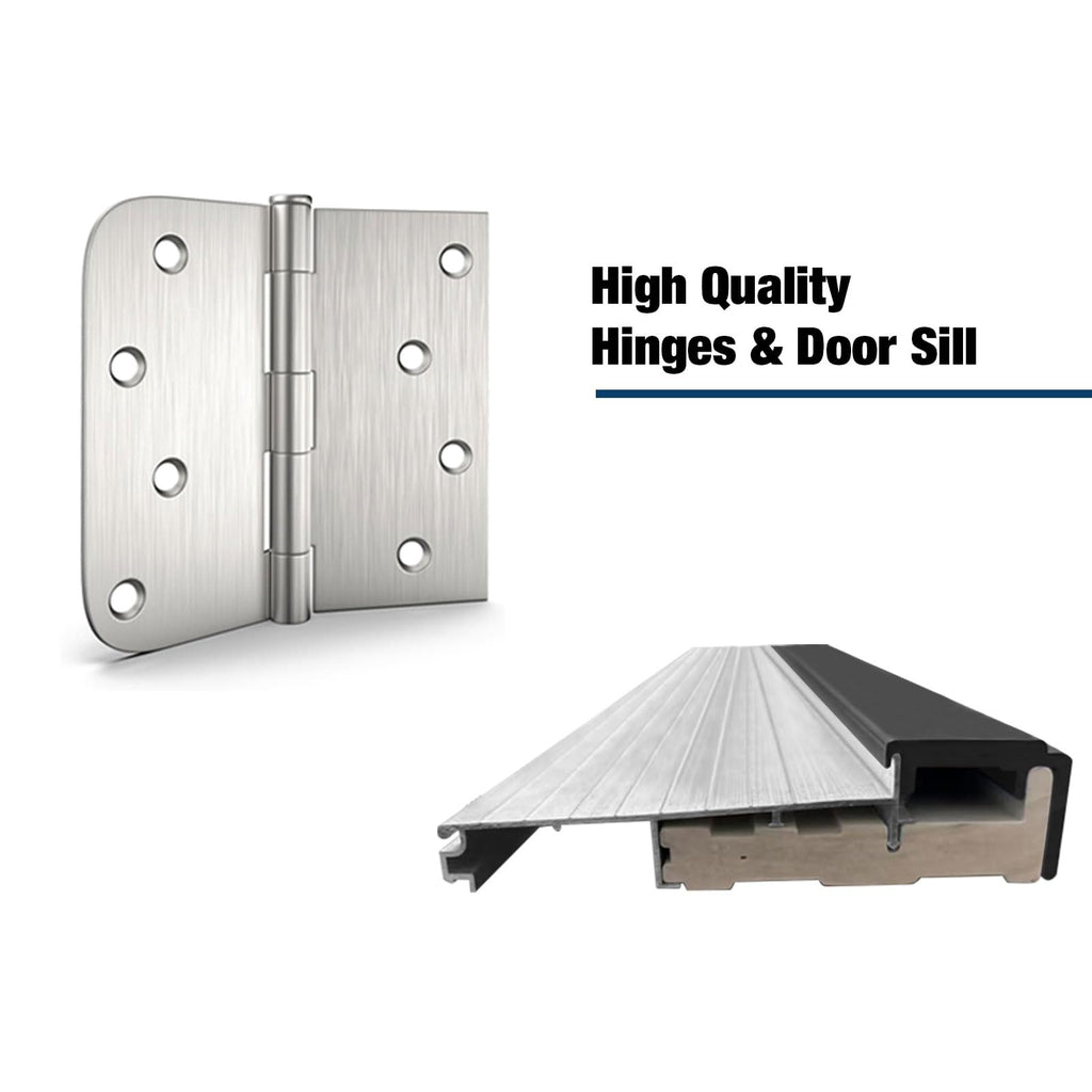 36 x 80 Fiberglass Entry Door with Vinyl Frame Low-E Glass Right Hand Inswing L794499