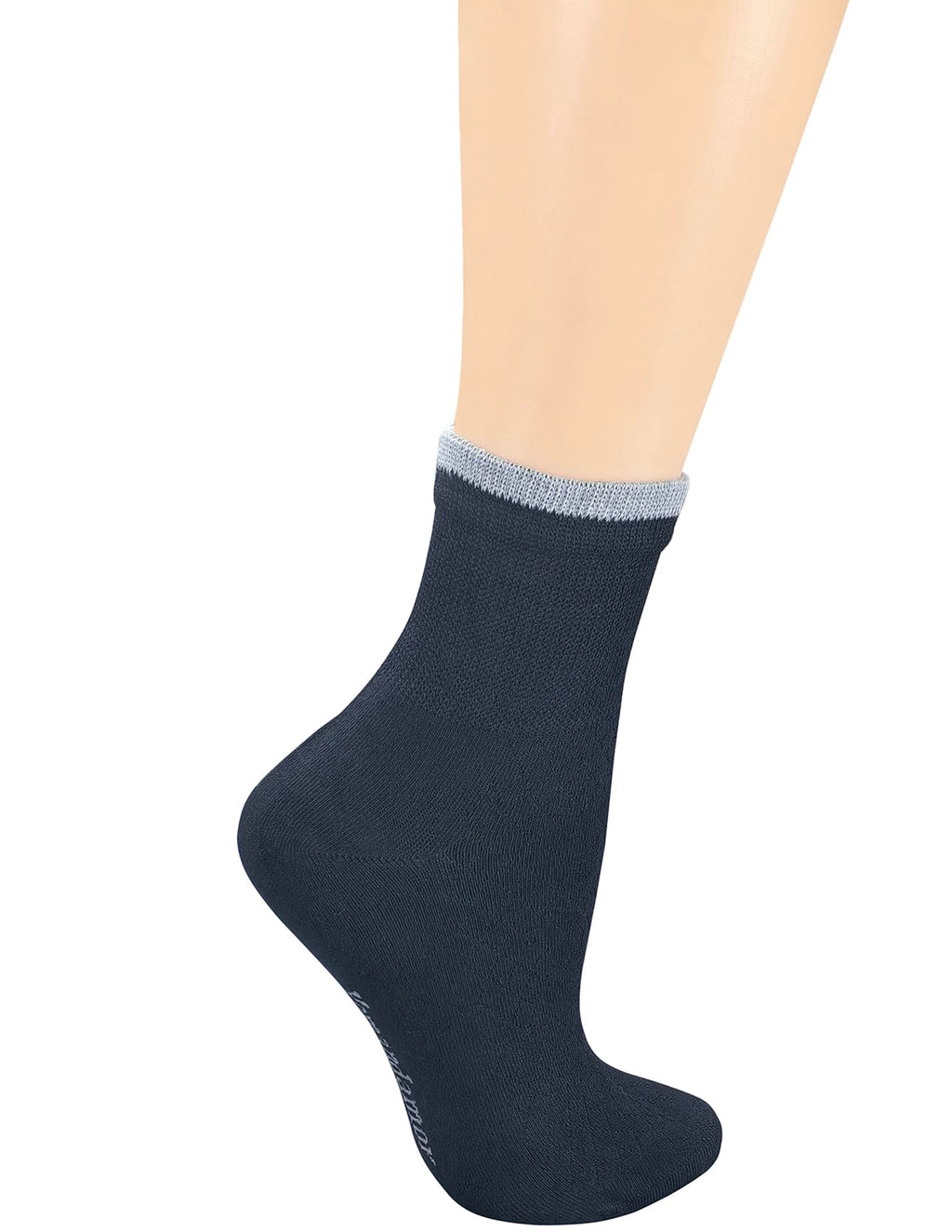 6 Pairs Bamboo Rayon Breathable Quarter Socks with Seamless Toe B44082