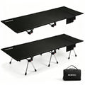 Height Adjustable Black Camping Cot O353920
