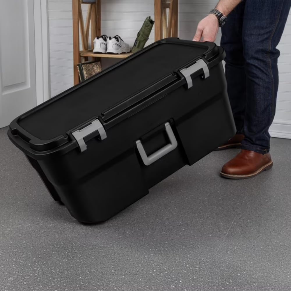 2-Pack 22Gal Wheeled Black Storage B62343