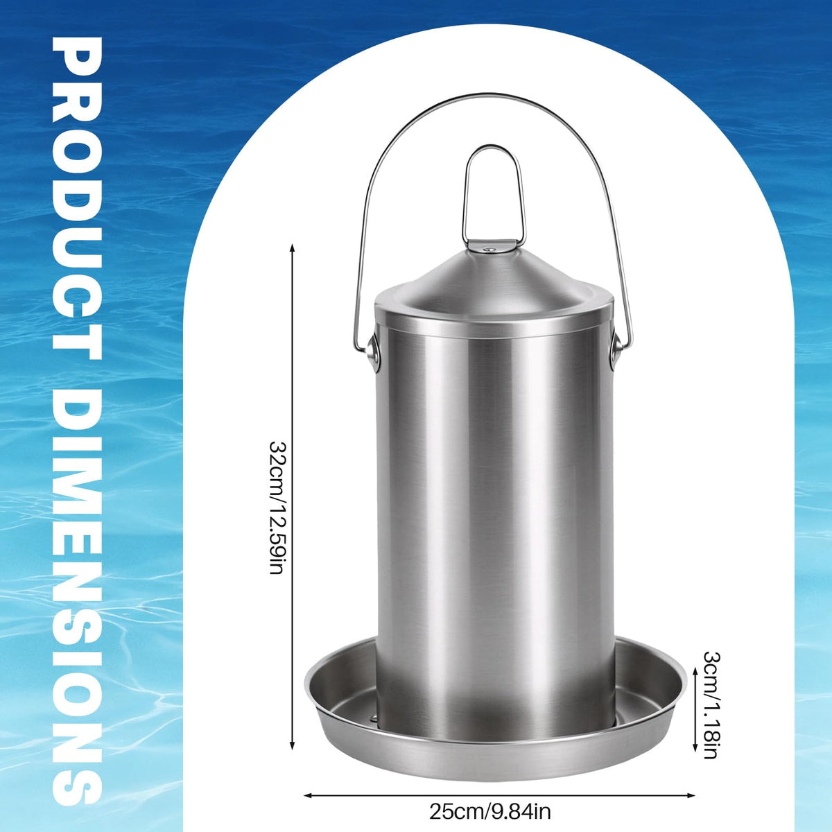 Stainless Steel Chicken Waterer M9878