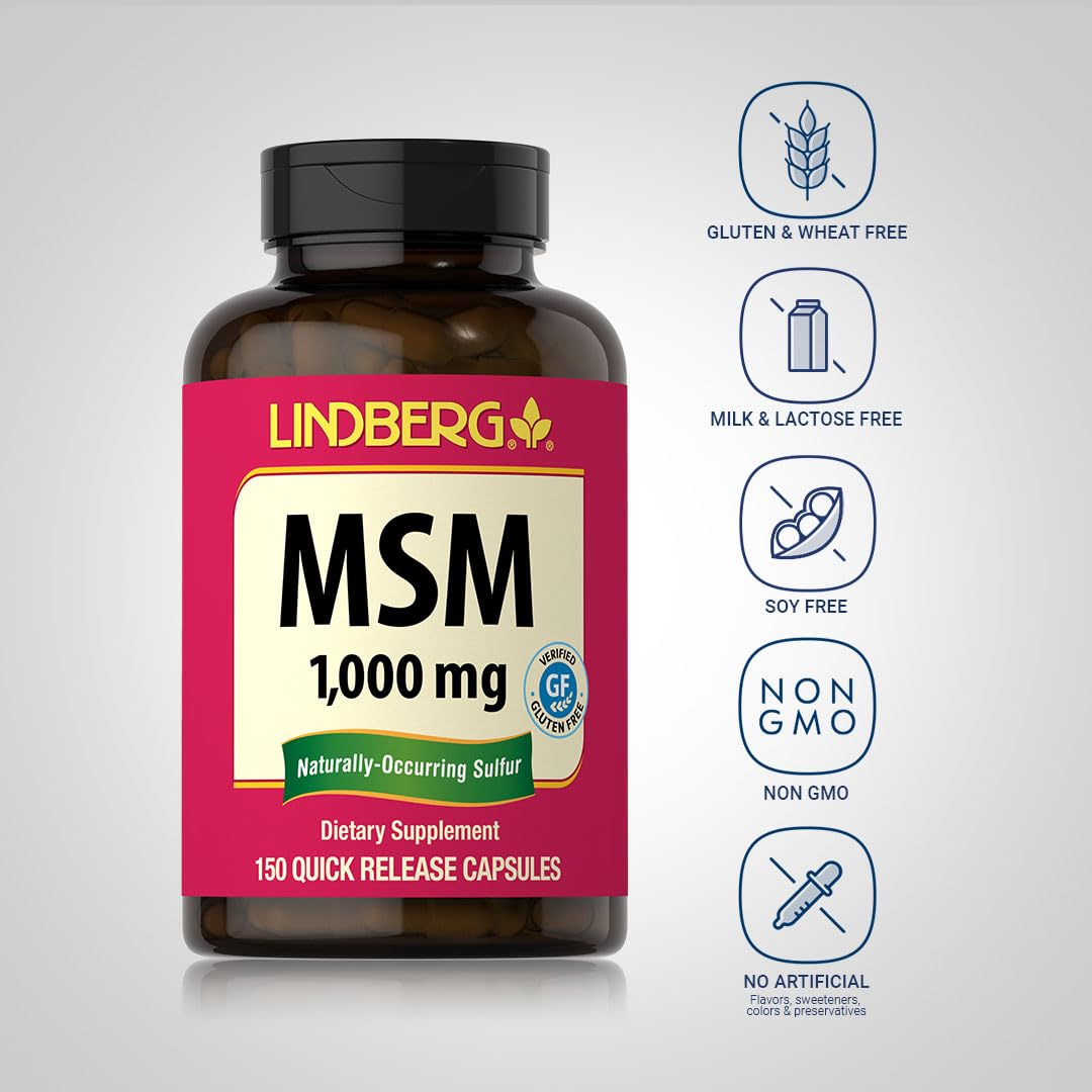 MSM Supplement 1000mg 150 Powder Capsules T3211