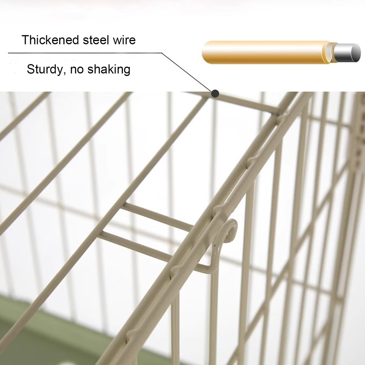 Foldable 4 Tier Detachable Cat Cage with Hammock Q491807