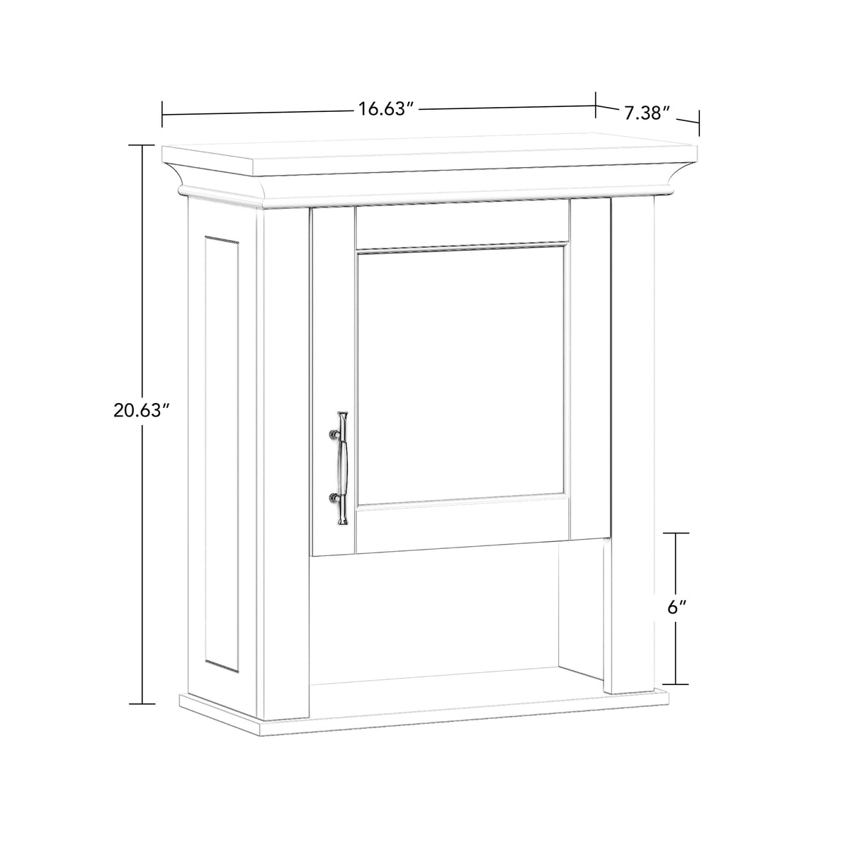 White Wall Mount Medicine Cabinet X479966