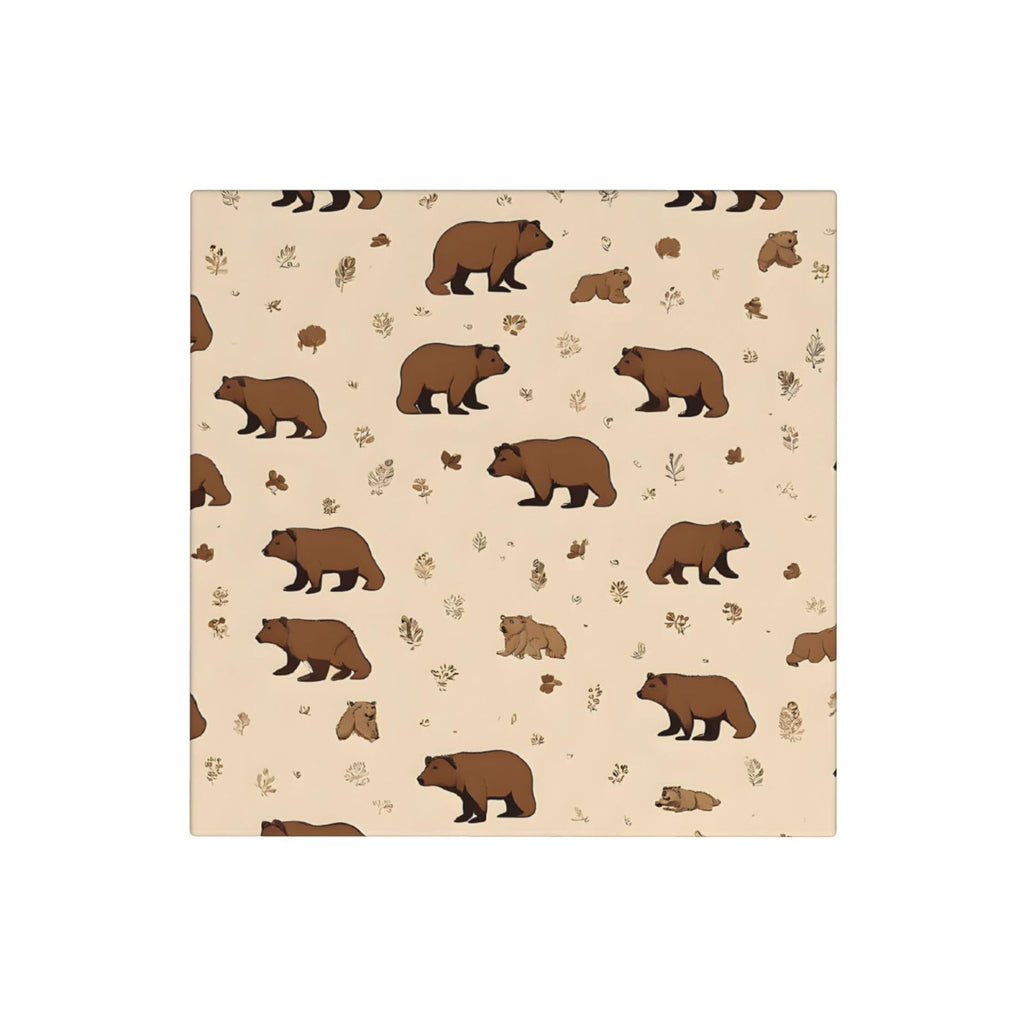 Square Cartoon Bear Ceramic Coasters Set of 6 J4155