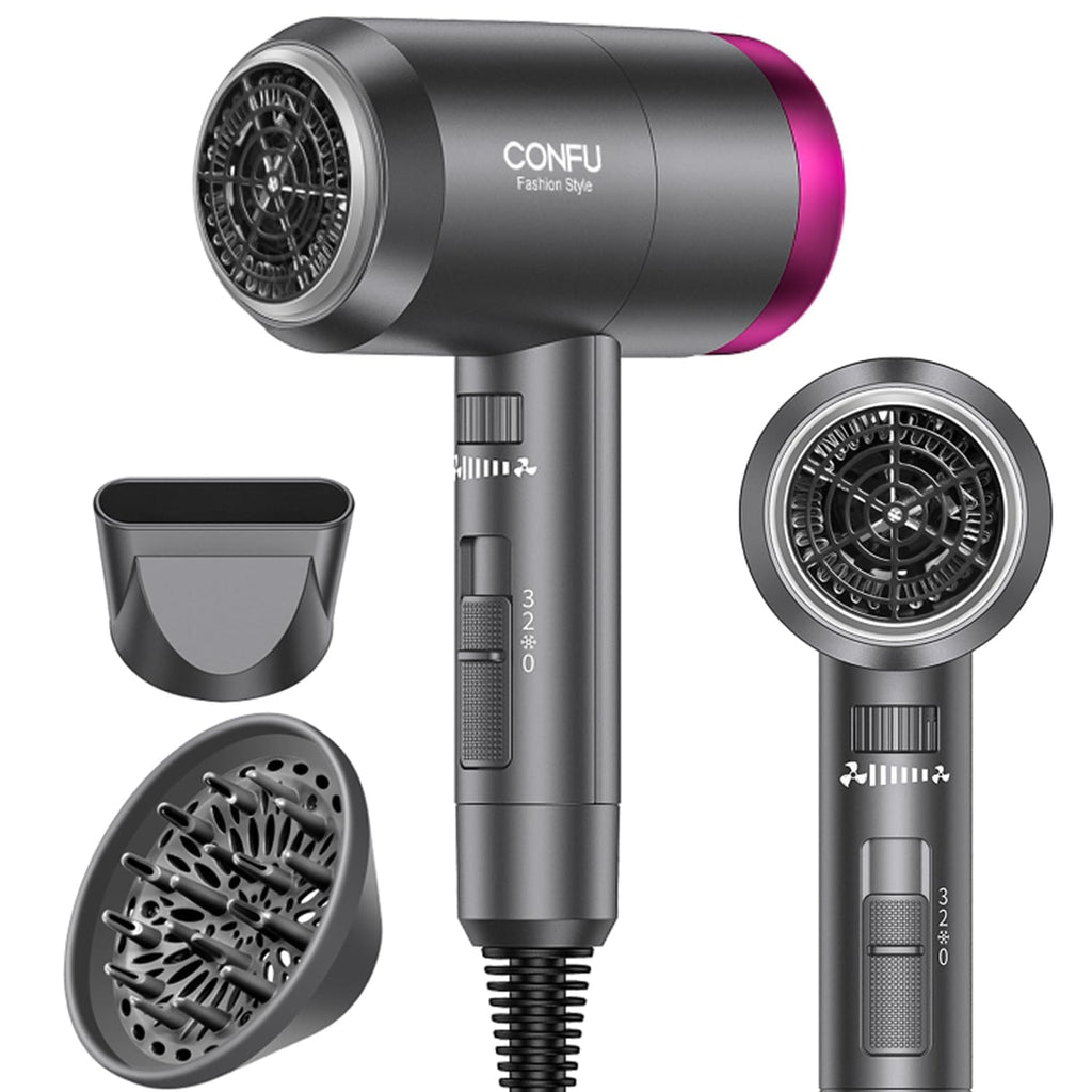 1600W Ionic Hairdryer with Diffuser and Concentrator Nozzle K13254