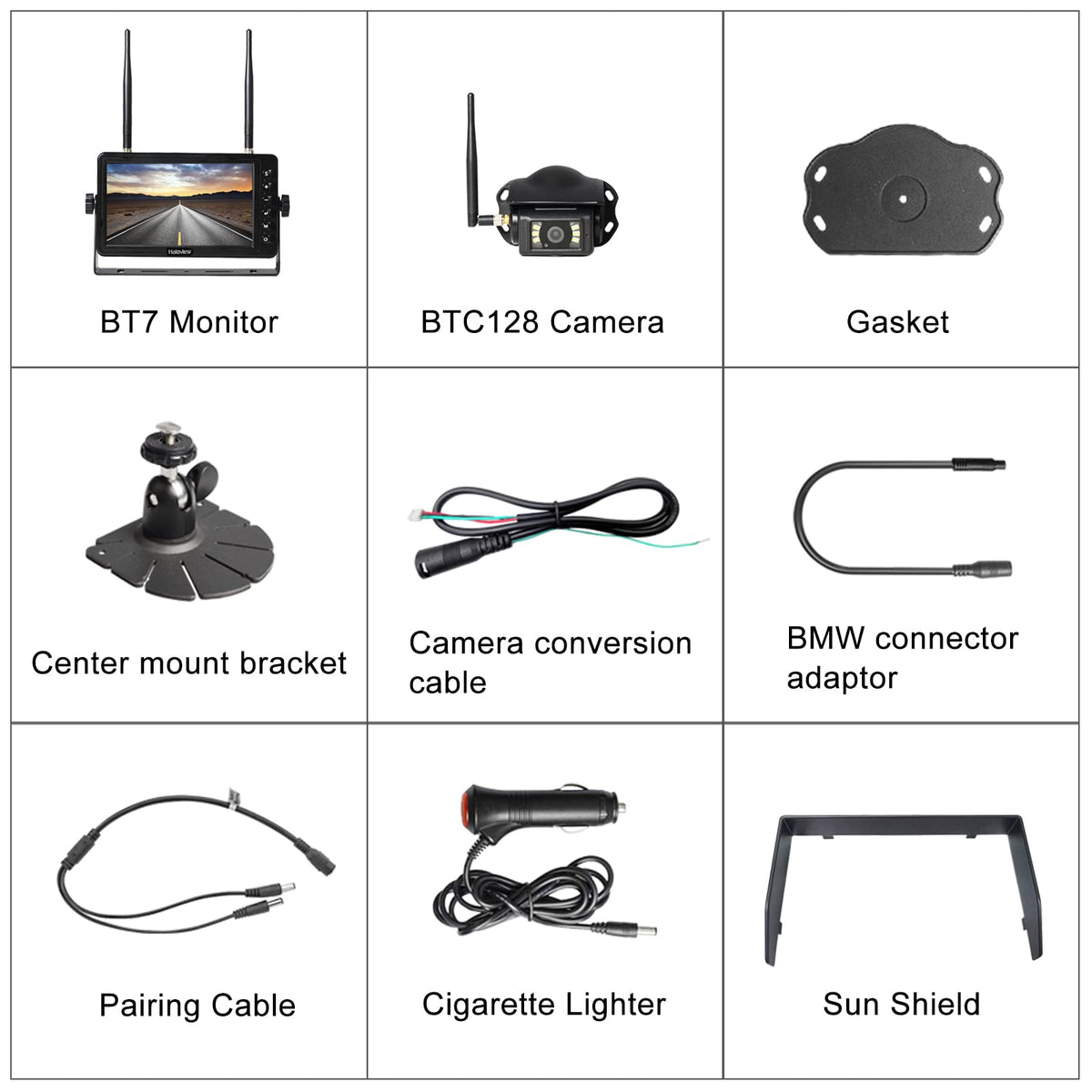 Wireless RV Backup Camera 1080P 7" Monitor System T2453