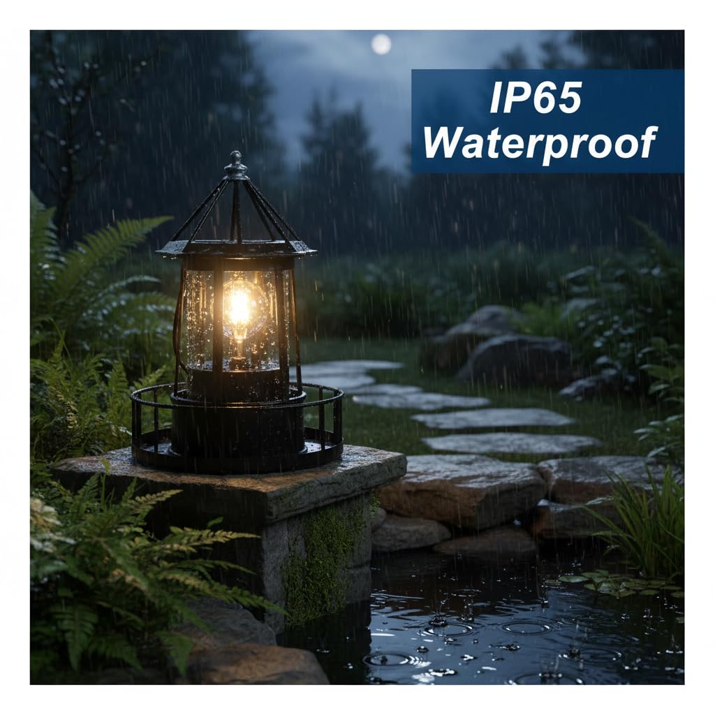 Solar Lighthouse Lamp IP65 Waterproof Outdoor Solar Light B379