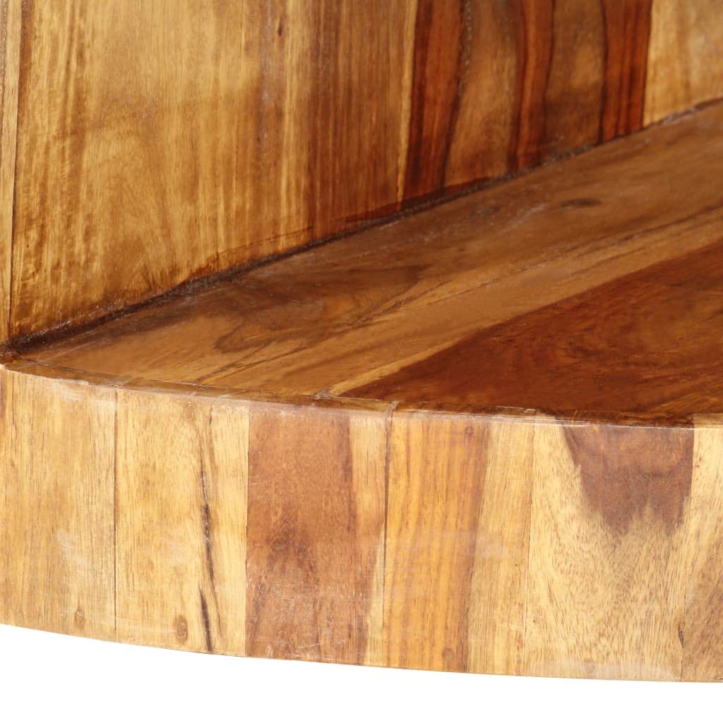 Natural Solid Sheesham Wood Coffee Table 25.6 in Dia O9234
