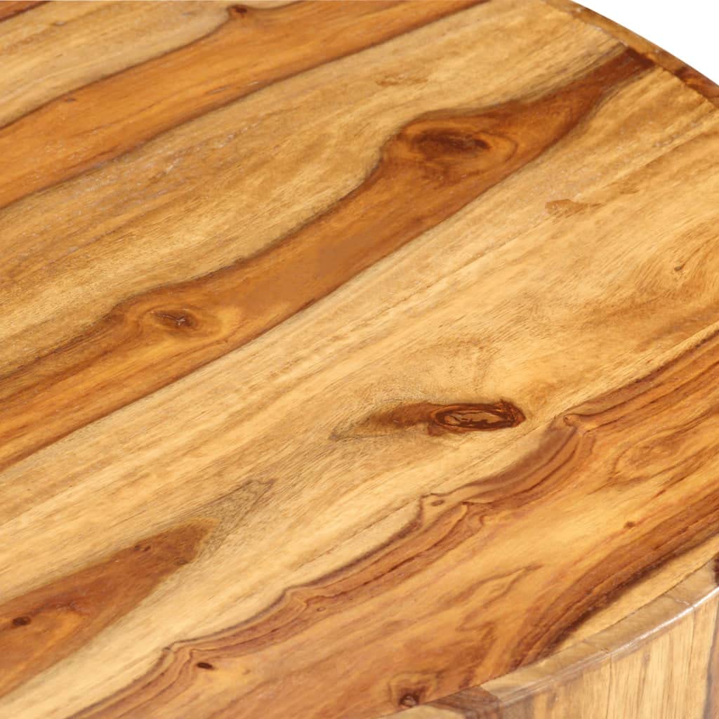 Natural Solid Sheesham Wood Coffee Table 25.6 in Dia O9234