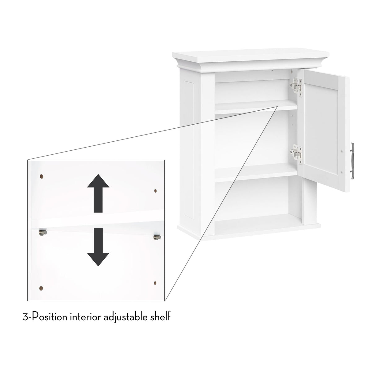 White Wall Mount Medicine Cabinet X479966