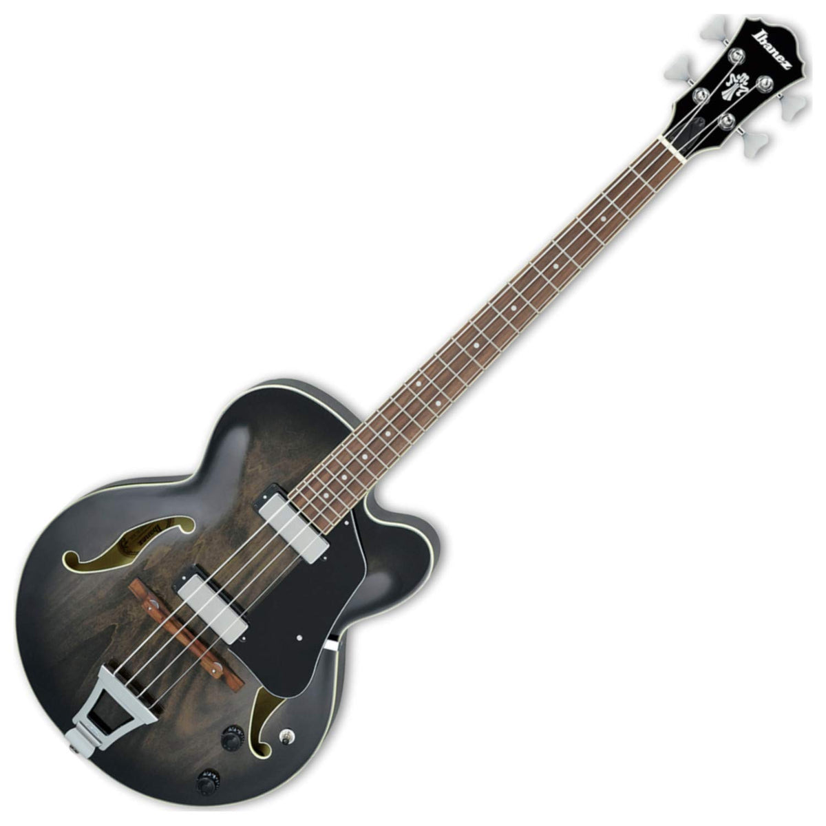 Transparent Black Sunburst Hollowbody Bass W803637