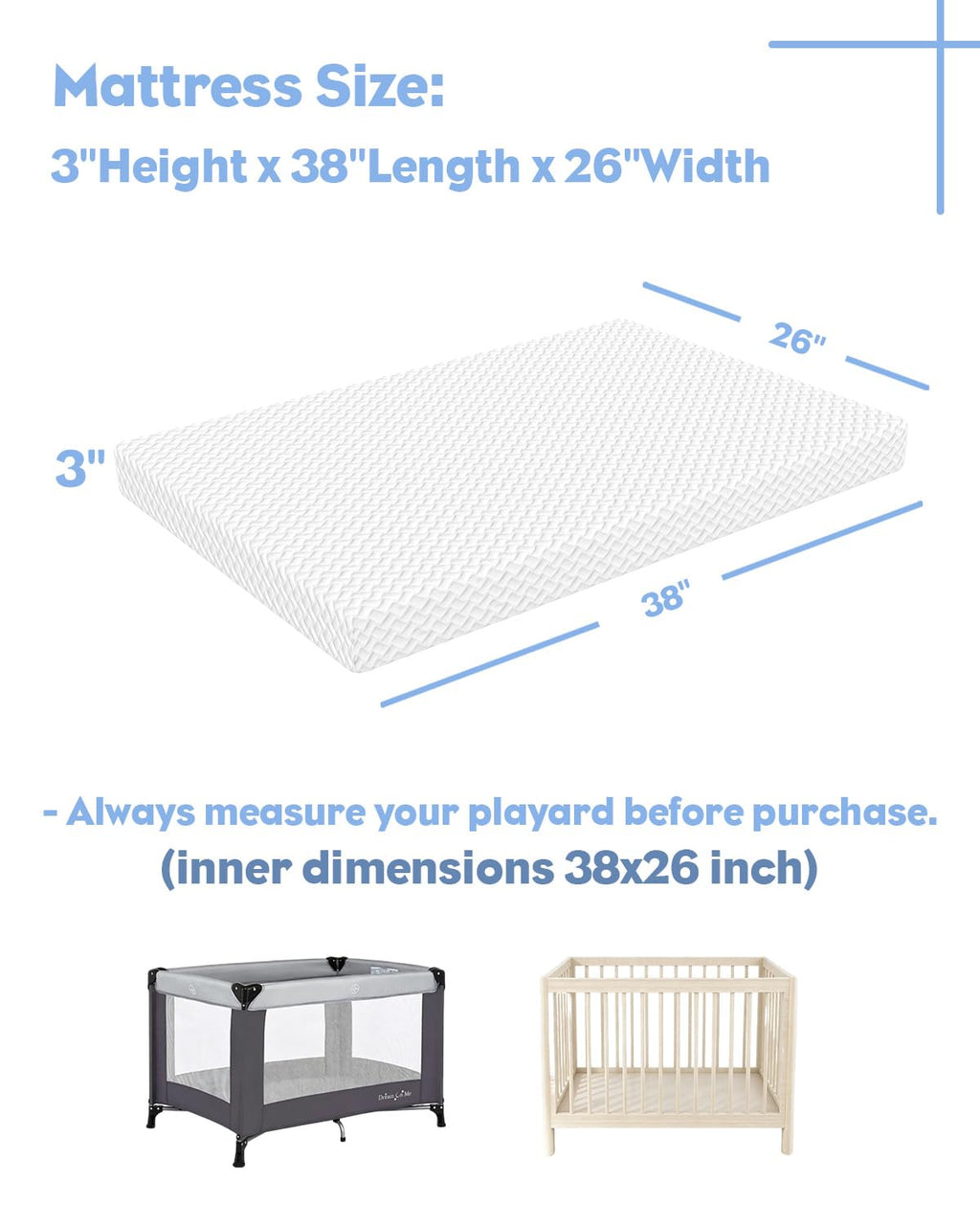 3 inch Portable Crib Mattress R4561