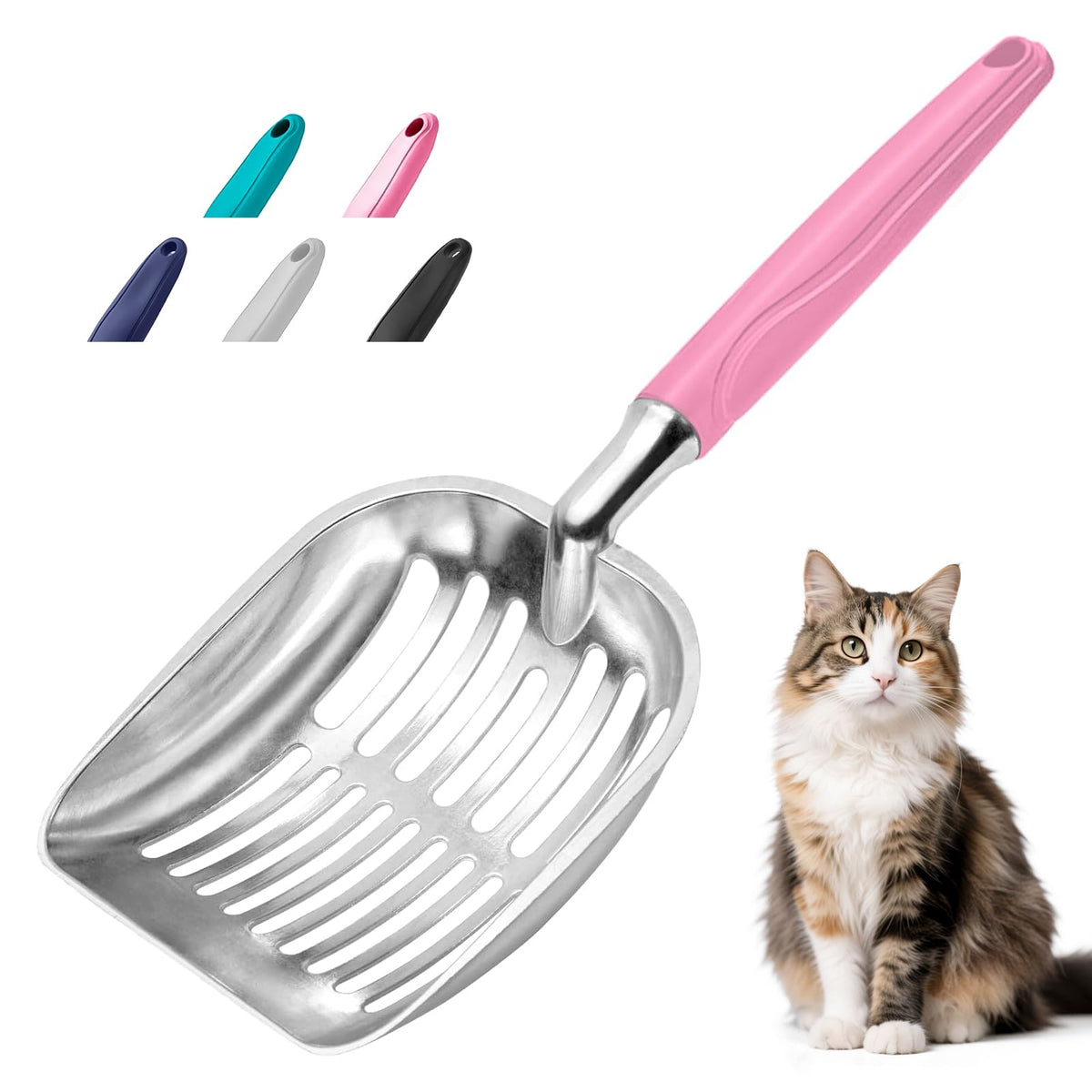 Metal Cat Litter Scoop with Deep Mesh K9974