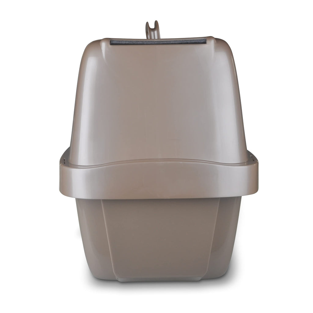 Large Enclosed Sifting Cat Pan with Odor Door, Hooded, Beige N7280