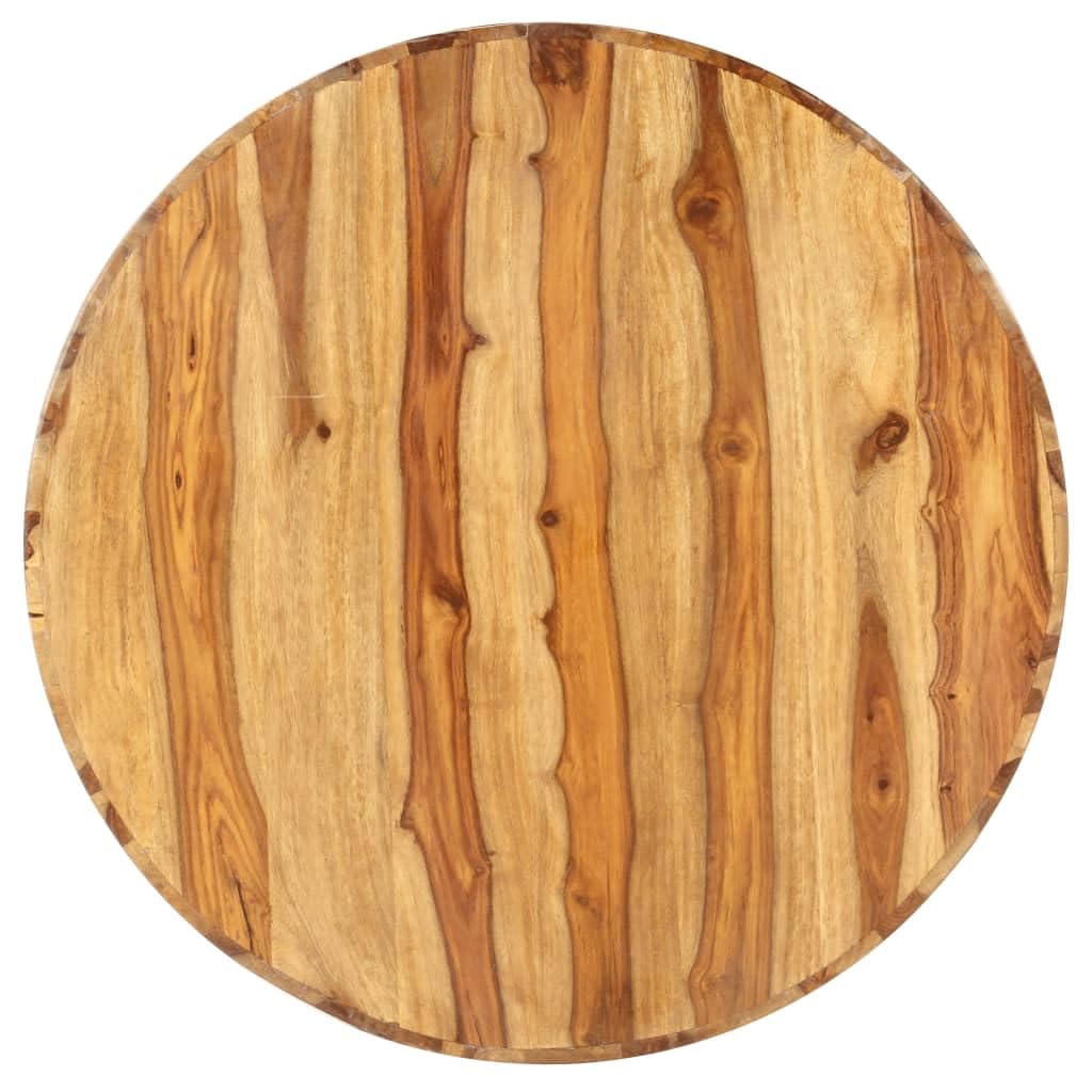 Natural Solid Sheesham Wood Coffee Table 25.6 in Dia O9234