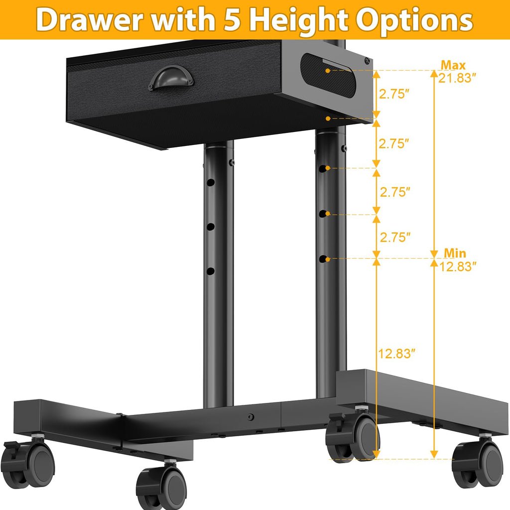 Rolling TV Stand with Drawer for 32-75 Inch TVs P5660