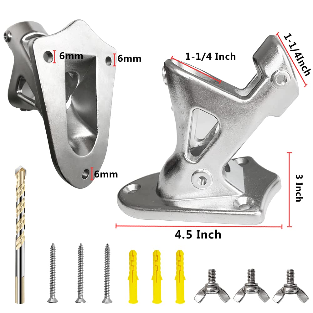 Two Position Stainless Steel Flag Pole Holder 1-1/4 inch H47649