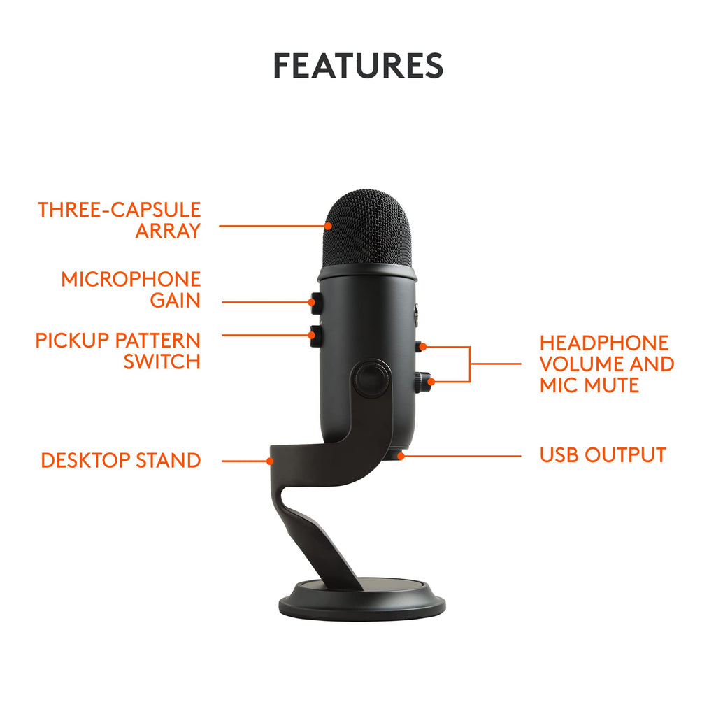USB Condenser Microphone with 4 Pickup Patterns W42077