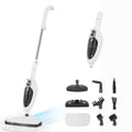 White 10-in-1 Detachable Steam Mop with 3 Microfiber Pads N704