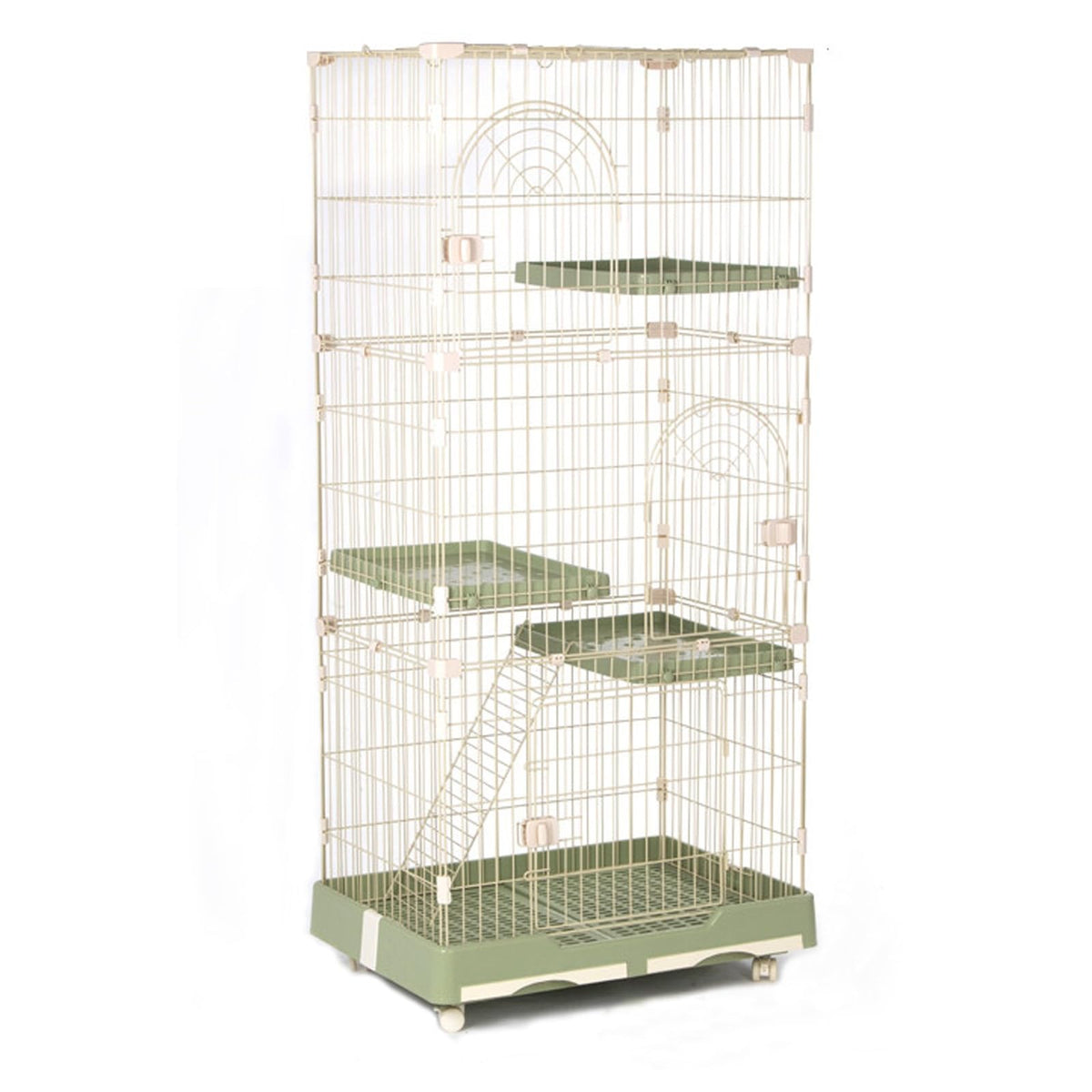 Foldable 4 Tier Detachable Cat Cage with Hammock Q491807