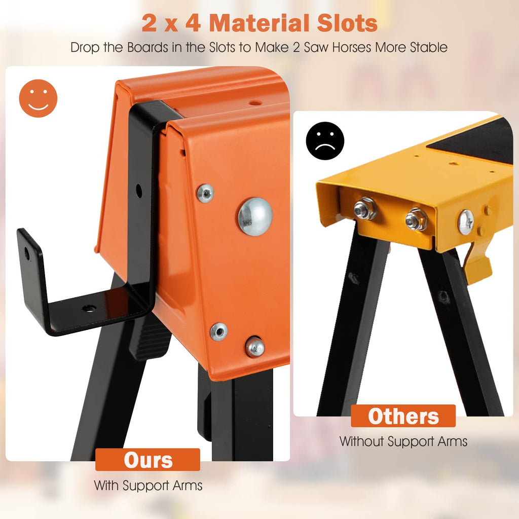 2 Pack Portable Foldable Saw Horses V357145