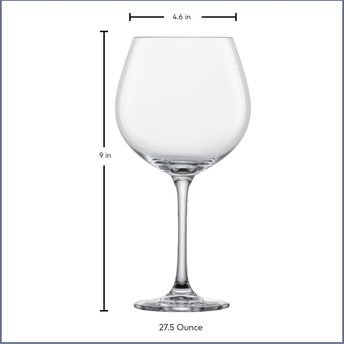 Red Wine Glass Set of 6 Dishwasher-Safe Tritan Crystal 27.5 Ounce F2391