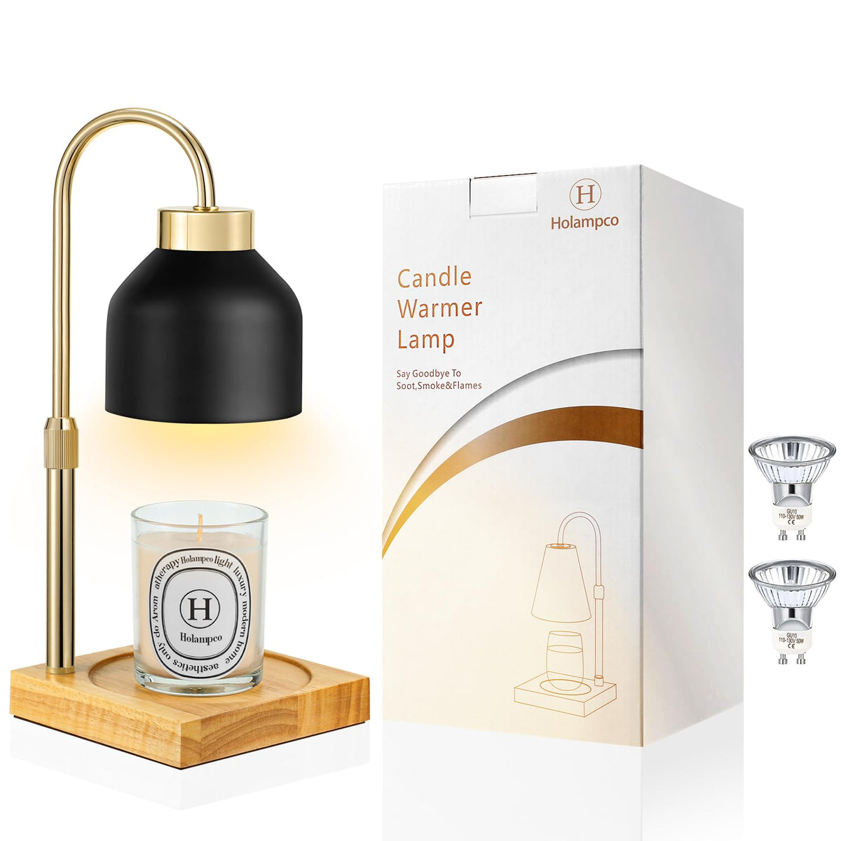 Adjustable Dimmable Electric Candle Warmer Lamp with Timer W692