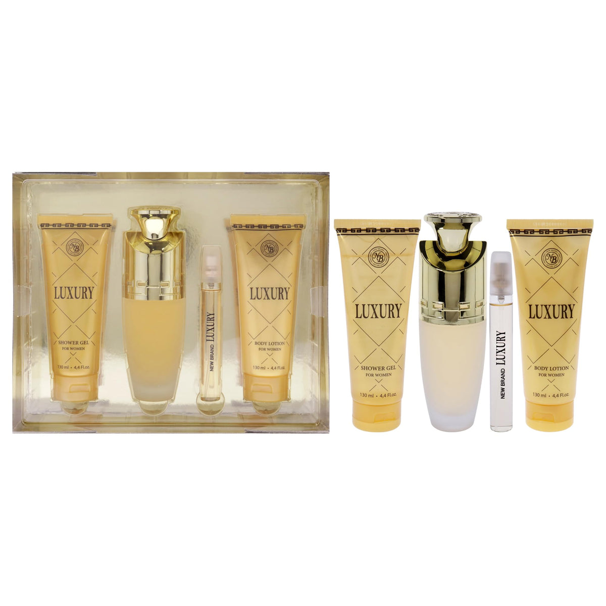 4 Pc Gift Set 3.3oz EDP Spray 4.4oz Shower Gel 4.4oz Body Lotion 0.5oz EDP Spray D59982