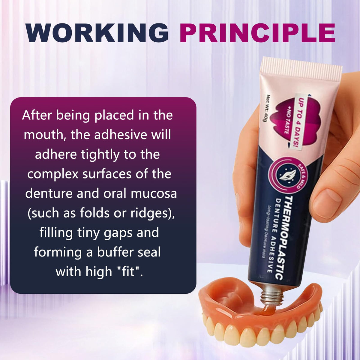 2Pcs Thermoplastic Denture Adhesive A783922