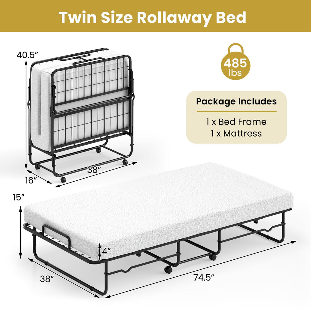 Twin Folding Bed with Mattress N94766