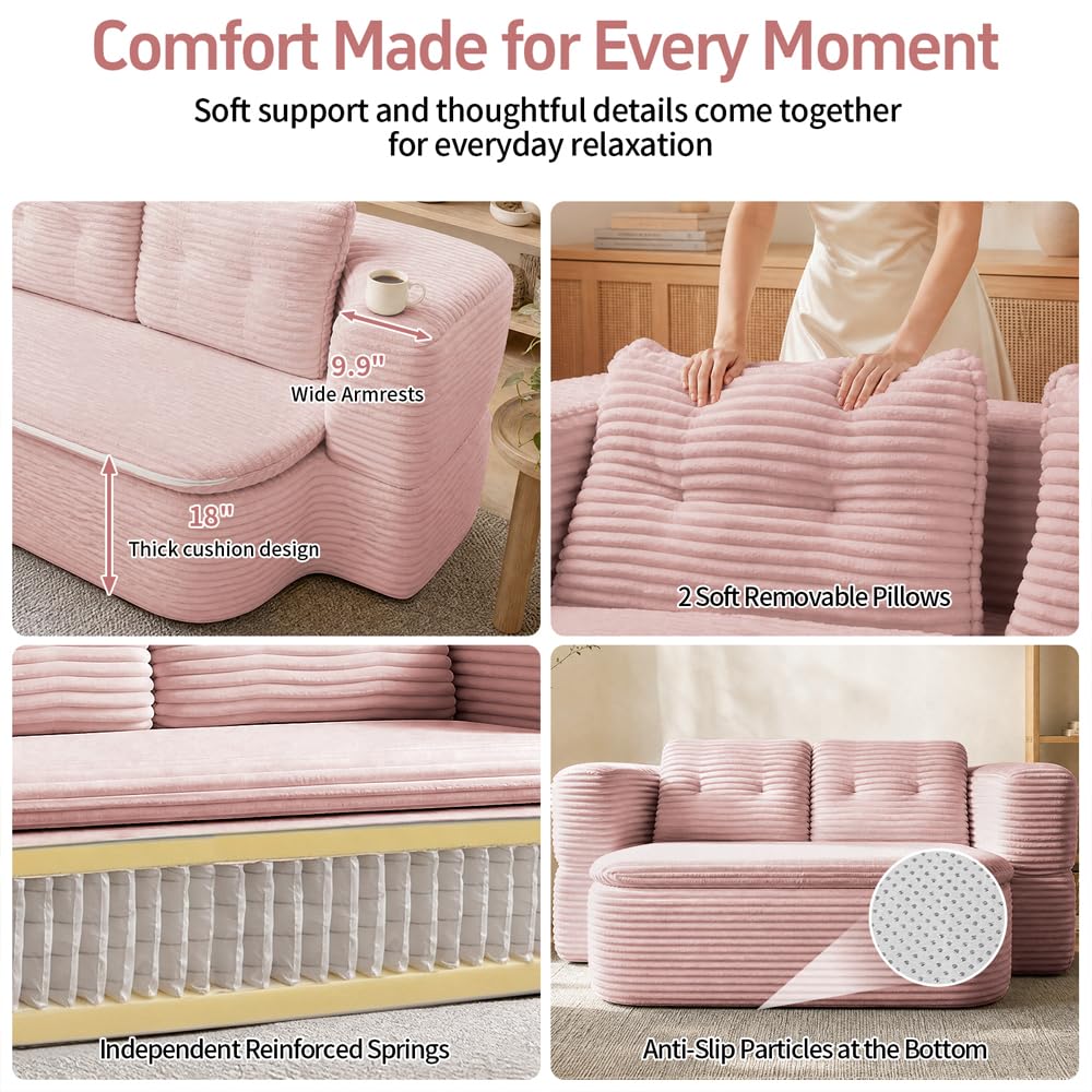 78" Full-Size Convertible Sofa E902366