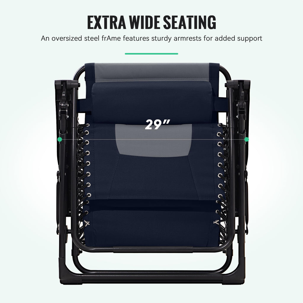 Oversized Zero Gravity Chairs Set of 2 D188