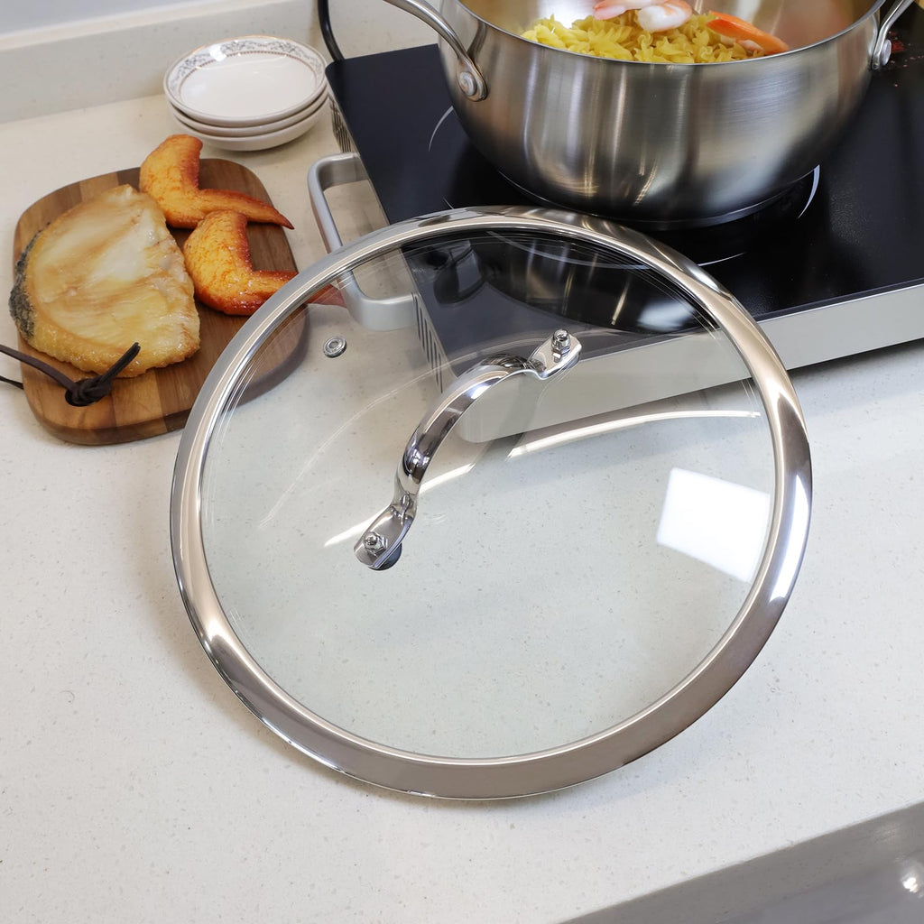 10 Inch Clear Glass Pot Lid V56553