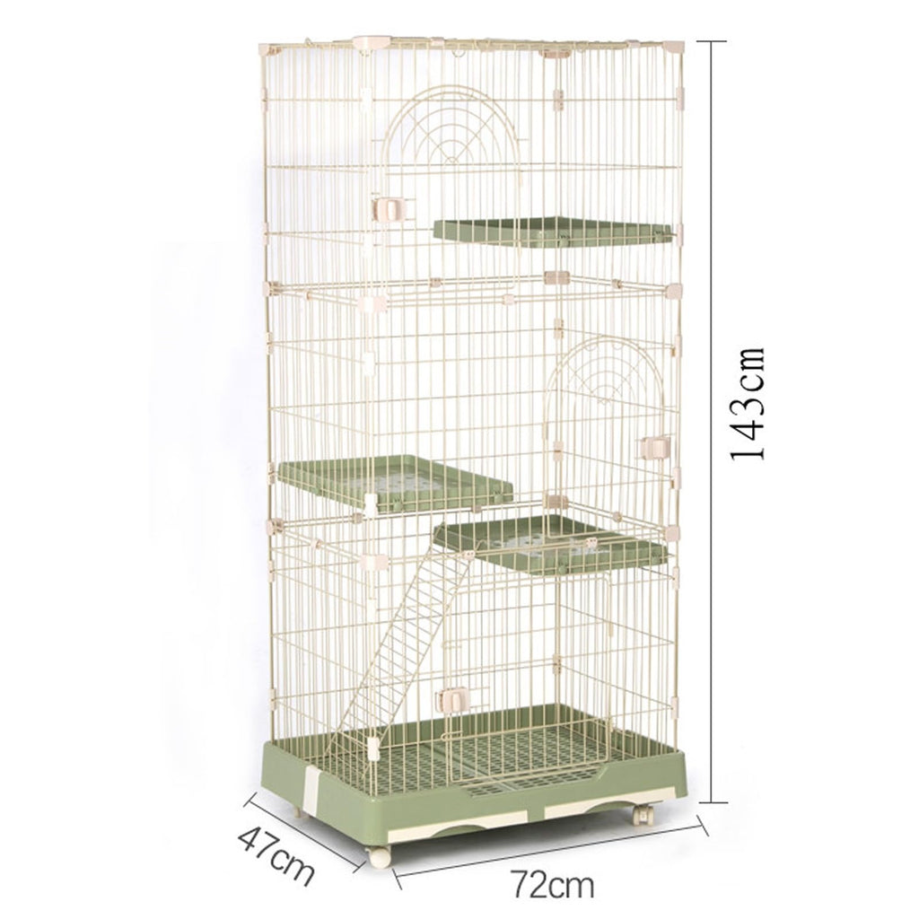 Foldable 4 Tier Detachable Cat Cage with Hammock Q491807