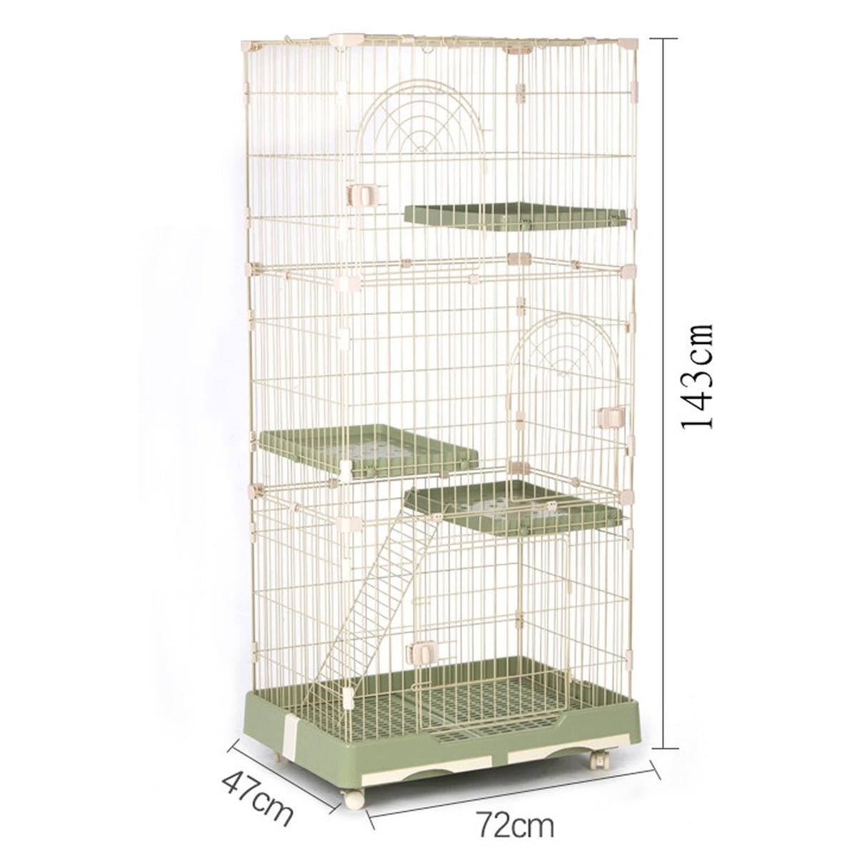Foldable 4 Tier Detachable Cat Cage with Hammock Q491807